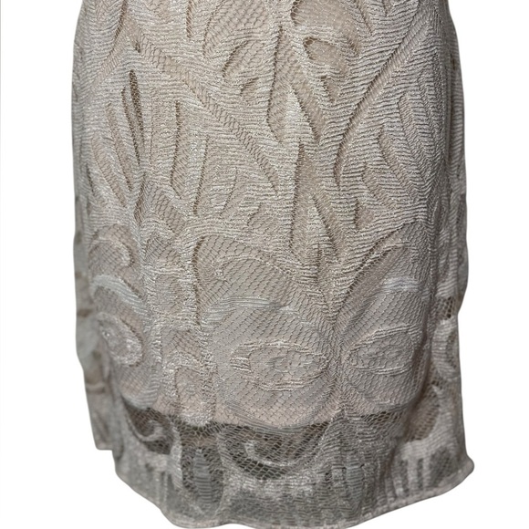 Julia Jordan Blush Pastel Pink Crochet Lace Illusion Sleeve Sheath Shift Dress 6 - Picture 10 of 16